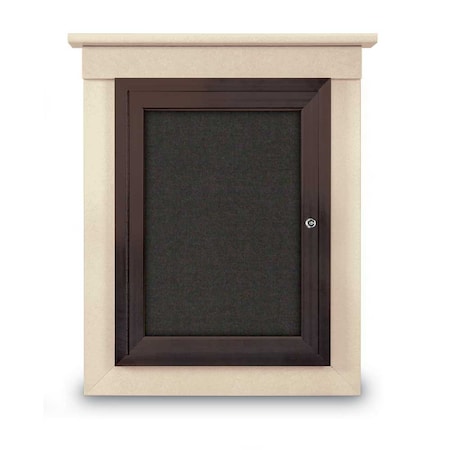 United Visual Products Sliding Glass Enclosed Letterboard, 48"x3 UV9005ACS-BLACK-GREEN